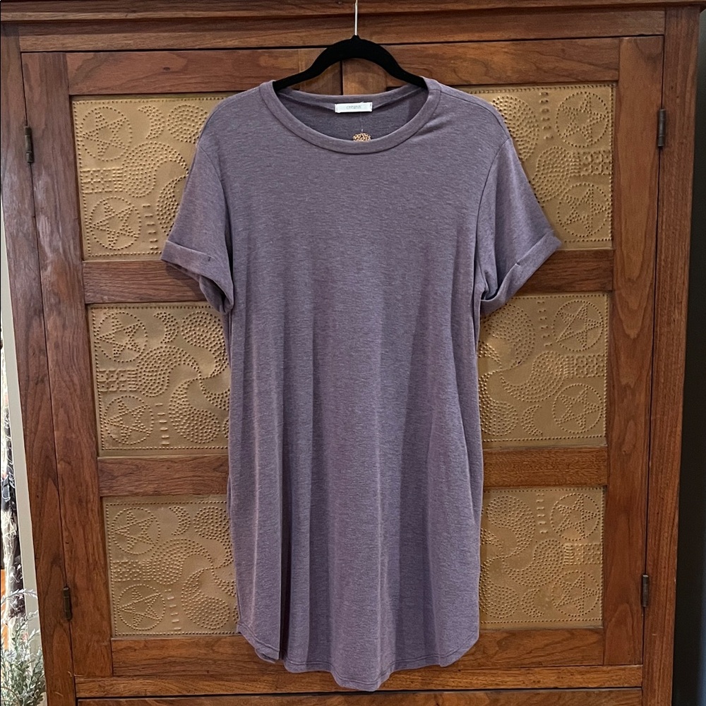 Cherish Lavender Short-Sleeve French Terry Dress